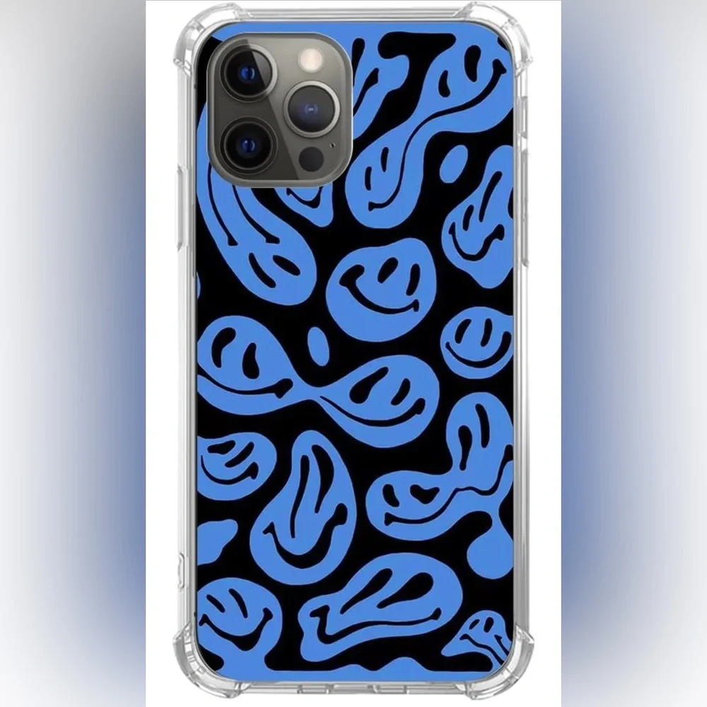 Trippy Drippy Blue Smile iPhone bumper